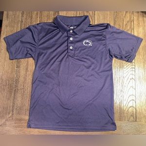 EUC Penn State Polo Navy Blue Boys Size Large 10/12 Football Short Sleeve Golf